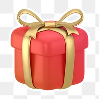 Gift box  png sticker, transparent background