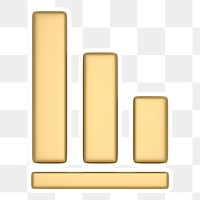 Bar charts  png sticker, transparent background