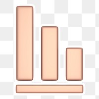 Bar charts  png sticker, transparent background