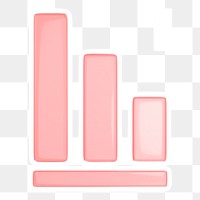 Bar charts  png sticker, transparent background