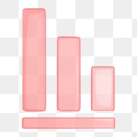 Bar charts icon  png sticker, transparent background