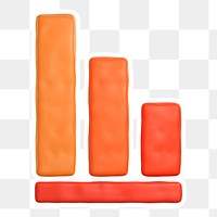 Bar charts  png sticker, transparent background