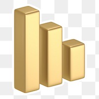 Bar charts  png sticker, transparent background