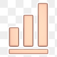 Bar charts  png sticker, transparent background