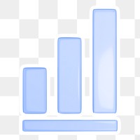 Bar charts  png sticker, transparent background