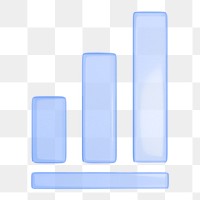 Bar charts icon  png sticker, transparent background