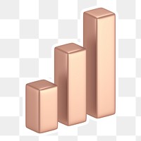 Bar charts  png sticker, transparent background