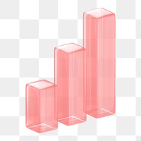 Bar charts icon  png sticker, transparent background