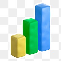 Bar charts  png sticker, transparent background