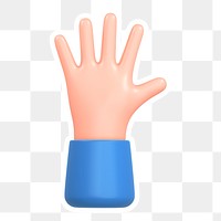 Hand, palm  png sticker, transparent background