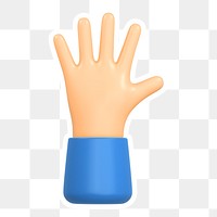 Hand, palm  png sticker, transparent background