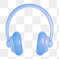 Headphones, music icon  png sticker, transparent background