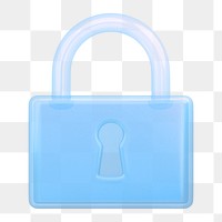 Lock icon  png sticker, transparent background