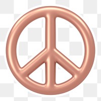 Peace symbol  png sticker, transparent background