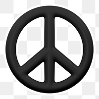 Peace symbol  png sticker, transparent background