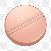 Pink medicine  png sticker, transparent background