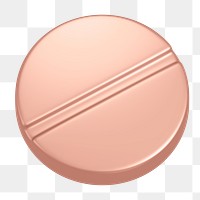 Medicine icon  png sticker, 3D rose gold design, transparent background