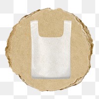 Plastic bag  png sticker,  3D ripped paper, transparent background