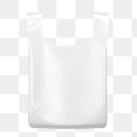 Plastic bag icon  png sticker, 3D minimal illustration, transparent background