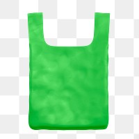 Plastic bag icon  png sticker, 3D clay texture design, transparent background