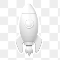 Launching rocket  png sticker, transparent background