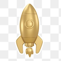 Launching rocket  png sticker, transparent background