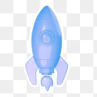 Launching rocket  png sticker, transparent background