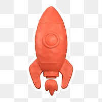 Launching rocket  png sticker, transparent background