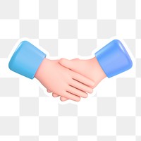 Business handshake  png sticker, transparent background