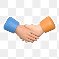 Business handshake  png sticker, transparent background