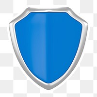 Blue shield  png sticker, transparent background