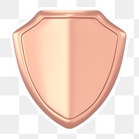 Pink shield  png sticker, transparent background