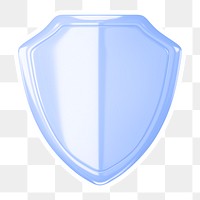 Blue shield  png sticker, transparent background