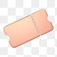 Discount coupon icon  png sticker, 3D rose gold design, transparent background