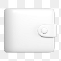 Wallet icon  png sticker, 3D minimal illustration, transparent background