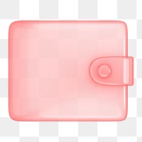 Wallet icon  png sticker, transparent background