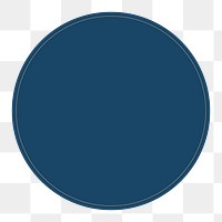 Blue circle png badge sticker, transparent background