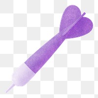 Purple dart png sticker, transparent background