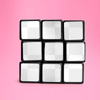 Puzzle cube png mockup, transparent design