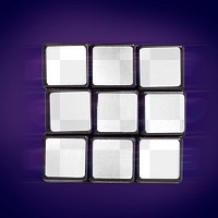 Puzzle cube png mockup, transparent design