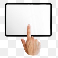 Tablet screen png sticker, digital device, transparent background