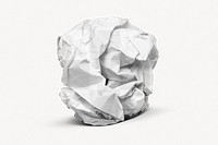 Crumpled paper png mockup, transparent design