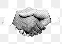 Handshake png sticker, business design, transparent background