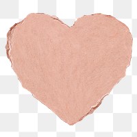 Heart png sticker, pink paper texture design, transparent background