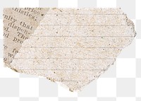 Png paper scrap sticker, vintage design, transparent background