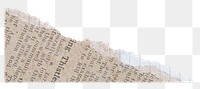 Png paper scrap border sticker, vintage design, transparent background