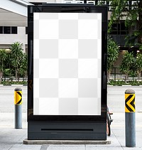 Billboard png mockup, outdoor advertising, transparent design