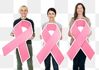 Breast cancer ribbon png sticker, transparent background