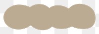 Brown cloud png sticker, transparent background