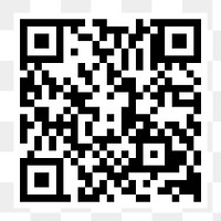 QR code png sticker, transparent background